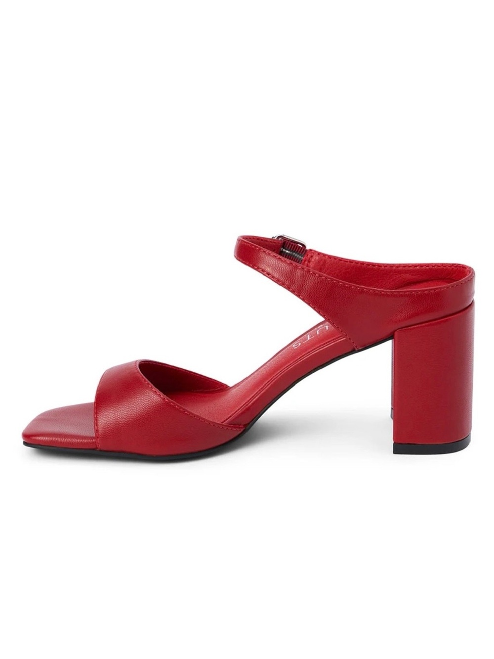Coconuts by Matisse Red Leather Block-Heel Sandals - Picture 3 of 4